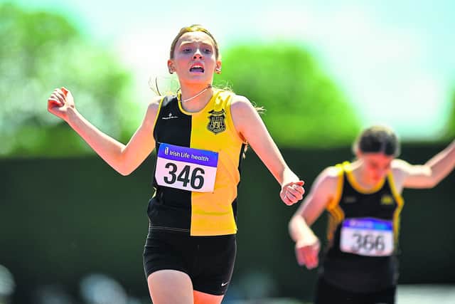 In the 250m hurdles she was not as fortunate when she took a tumble at the first hurdle, effectively putting her out of medal contention. She bravely regained her composure and finished the race to great applause.