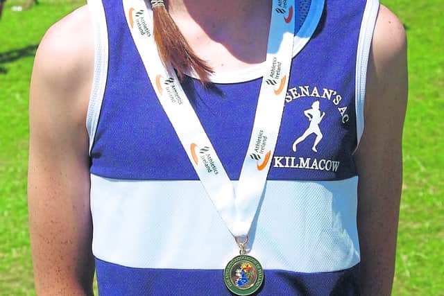 Just like she did in the schools All-Ireland, Hannah took the lead with 400m to go and could not be caught as she entered the final 100m as the leader. She completed the race in a time of 4.38.