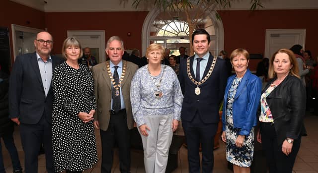 Members of Kilkenny Lions Club and St Vincent de Paul with Cathaoirleach Fidelis Doherty and Mayor Andrew McGuinness