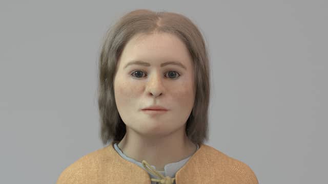 The face was reconstructed by Facelab