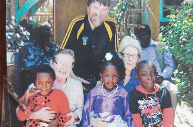 Members of a south Kilkenny group with children at an orphanage they support in Kenya