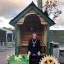 Stephen Costello, President of Rotary Kilkenny,  fundraising on The Parade