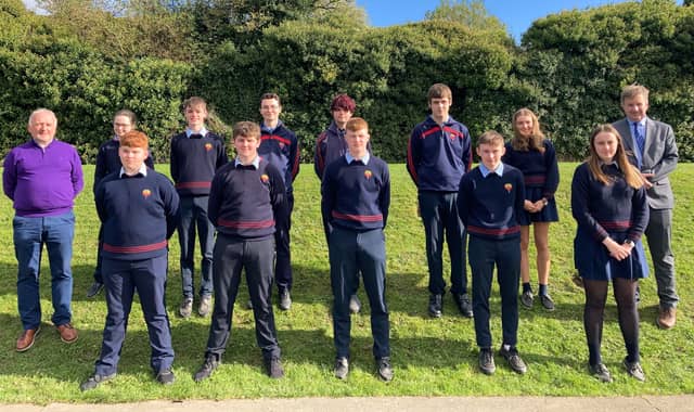 Bright sparks! A picture of the Castlecomer Community School students that have qualified for the BT Young Scientist & Technology Exhibition 2022