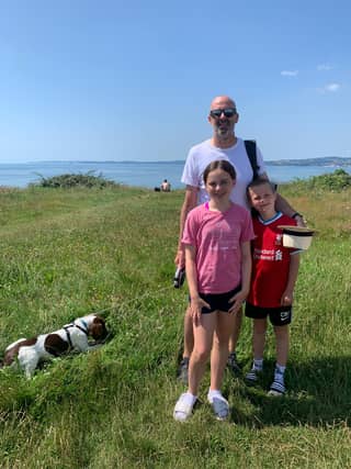 Paul Smith with his daughter Holly and son James