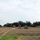 Machinery in place at the Fair Green in Callan, where development works are ongoing to provide new pitches for Callan United