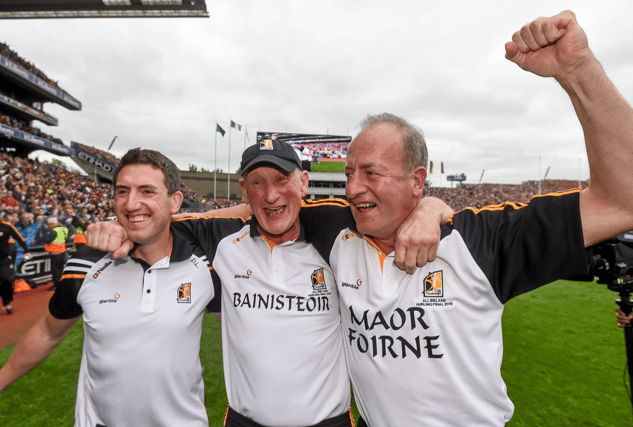 Pictured right is former Kilkenny coach Michael Dempsey with team manager Brian Cody and former selector Derek Lyng