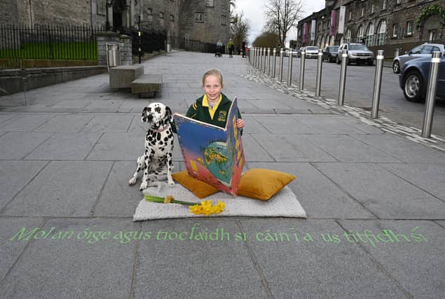 On the trail of seanfhocail: Muireann Ni Ghradaigh and Elsa PICTURE: VICKY COMERFORD