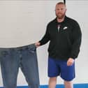 Jason pictured with his trainer Davy Jones