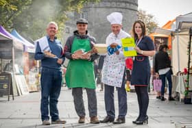 Pictured ahead of the launch of the re-booted Kilkenny Food Strategy were Ger Mullally, Savour Kilkenny Festival of Food and Kilkenny LEADER board; Breagagh Valley Artisan Meats' George Navratil; Kilk