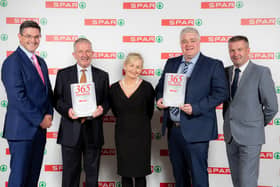 Peter Dwan SPAR Regional Manager, Philip and Maureen Cross, SPAR Express Callan Road, Kilkenny, John Eivers SPAR Irishtown, Kilkenny and Liam O’Dwyer SPAR Retail Operations Advisor