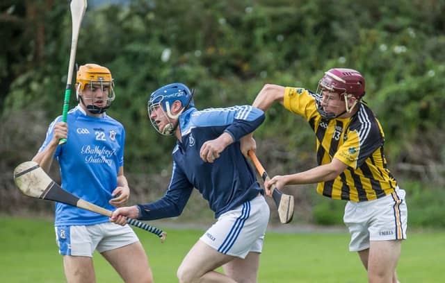 Graigue-Ballycallan goalie Ciaran Hoyne brought off one magnificent save