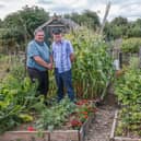 John Walsh and Tom Morris at the allotments in Altamount
