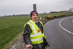 Cllr Maurice Shortall at the River Dinan bridge