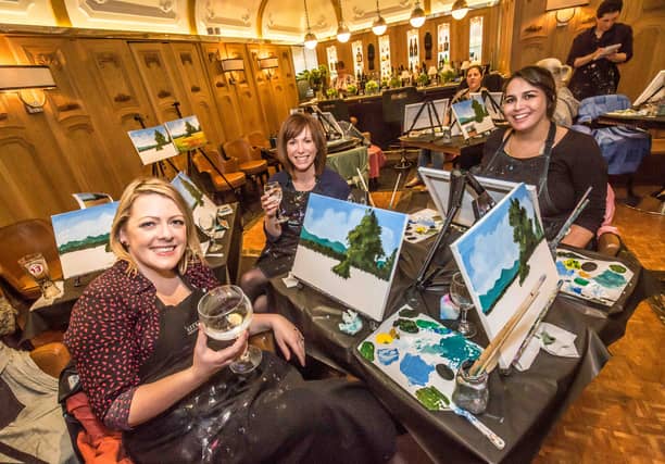 Aisling Kearney Burke, Laura Dunne and Kristina Barry during the art evening in Langton's PICTURE: PAT MOORE