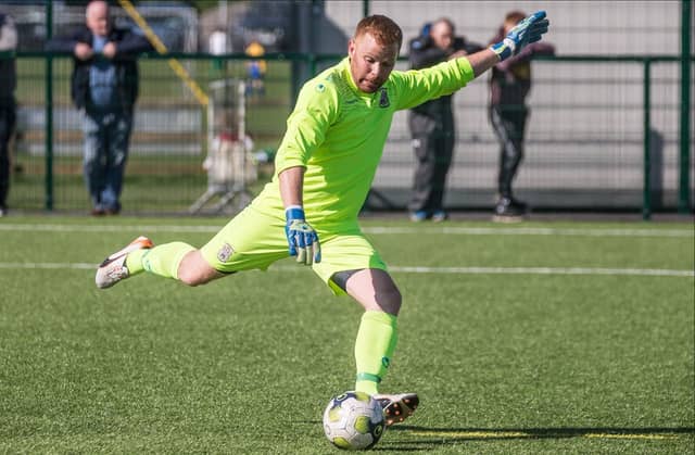 On The Ball - Evergreen player/manager Packie Holden knows his side will have to be fully focused if they are to beat Boyle Celtic on Sunday. Photo: Pat Moore