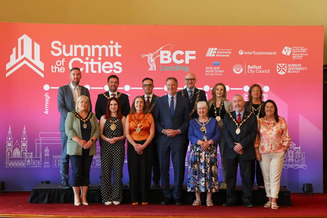 Cathaoirleach Mary Hilda Cavanagh in attendance with officials from all Ireland’s cities and former NYC Mayor, Bill de Blasio