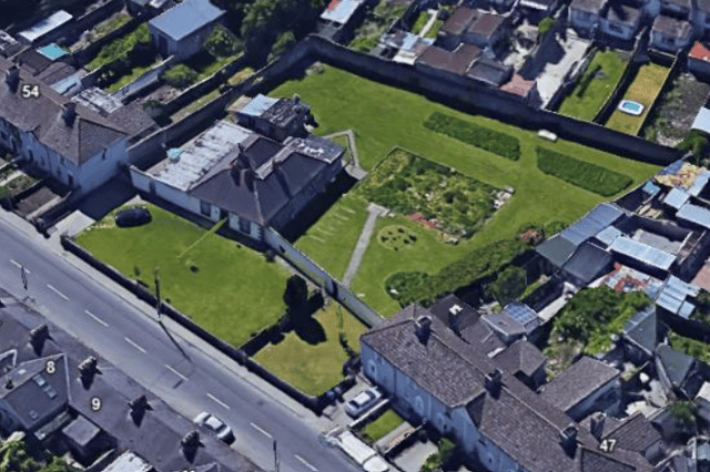 An aerial view of the Sr Anthony site fronting onto Lord Edward Street in Kilkenny City