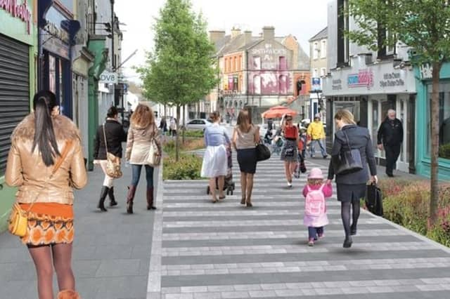 A rendering of potential pedestrianisation of High Street. Image: Kilkenny County Council