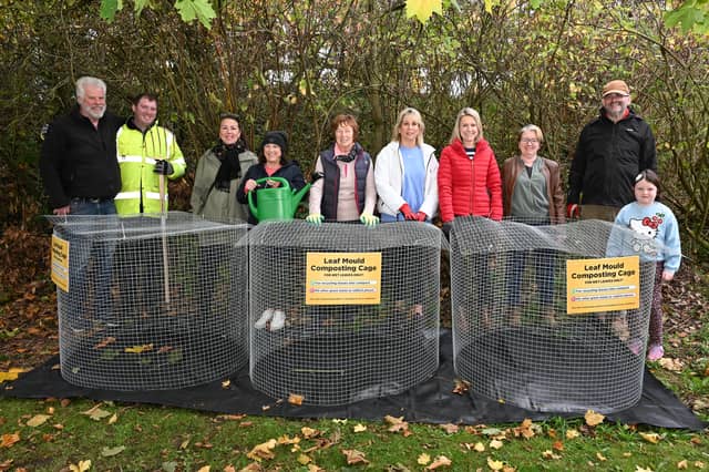 Outrath residents gathering leaves for compost