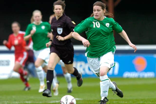 22 April 2006; Kate Taylor, Republic of Ireland. World Cup Qualifier, Republic of Ireland v Switzerland, Richmond Park, Dublin