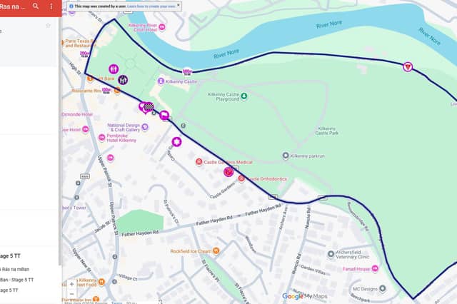 Map of the route