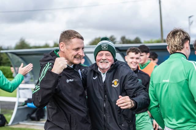 Evergreen manager Gary Maher (Left)