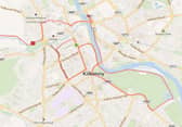 A map of the race route 