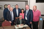  Lar Power (CE Kilkenny County Council), John McGuinness, Peter ‘Chap’ Cleere, Cllr Deirdre Cullen (Cathaoirleach of Callan-Thomastown Municipal District), Minister Kevin ‘Boxer’ Moran TD, Cllr Joe Malone (Cathaoirleach of Kilkenny County Council), Cllr Michael McCarthy
