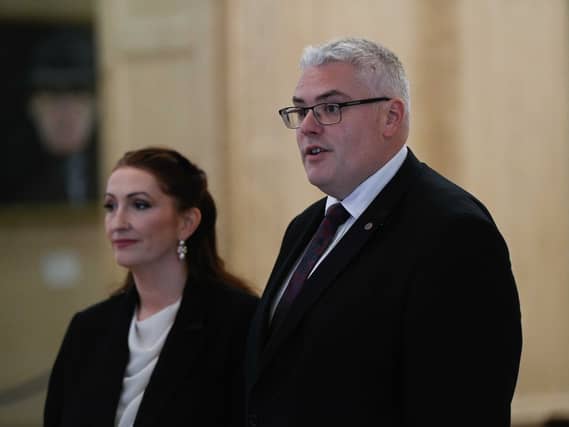 Deputy First Minister Emma Little-Pengelly and DUP Party leader Gavin Robinson