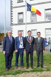 Cathoirleach Joe Malone and Mayor Andrew McGuinness together with members and staff of Kilkenny County Council were delighted to welcome H.E Laurenţiu-Mihai Ştefan and H.E. Ambassador Brendan Ward  