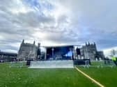 The stage on the grounds of Kilkenny Castle 