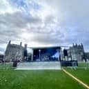 The stage on the grounds of Kilkenny Castle 