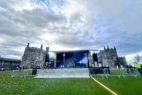 The stage on the grounds of Kilkenny Castle 