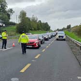 A garda checkpoint in Kilkenny this week