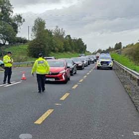 A garda checkpoint in Kilkenny this week