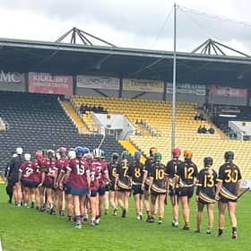 Dicksboro and Piltown player before the senior county final