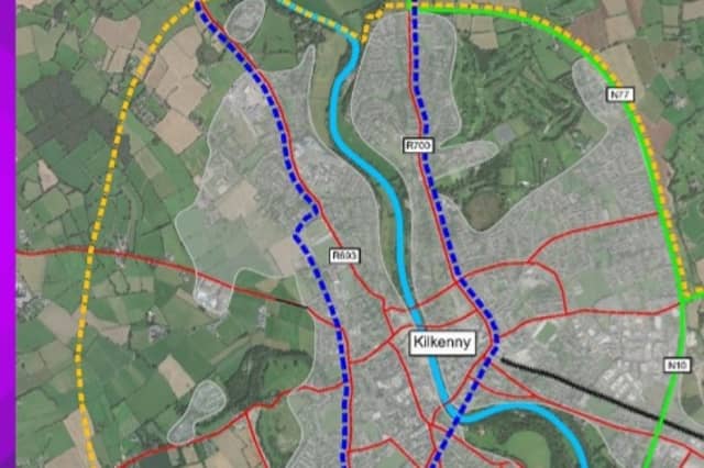 A project study area which covers northern Kilkenny City and its adjoining hinterland