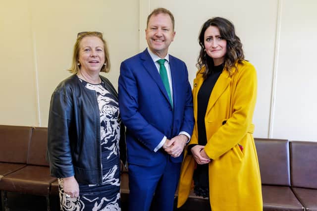 Pictured from left are Martha Bolger, Minister James Lawless, TD and Dr Lindsay Malone, Chief Executive at KCETB
