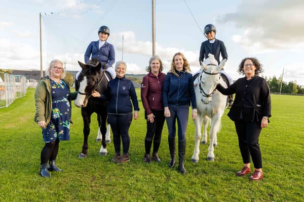 Pictured from left are Jennifer Collins (Deputy Principal, College of FET, Kilkenny), Aimee Mackey OÕDonohue (student), Gemma Lee, Cindy Hutchinson, Crea English (College of FET, Kilkenny, Equestrian Campus Staff), Jessica Hanrahan (student), and Una Hayes (Principal College of FET, Kilkenny) 