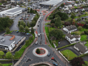 Aerial shot of a section of phase two of the active travel works on the Waterford Road in Kilkenny City