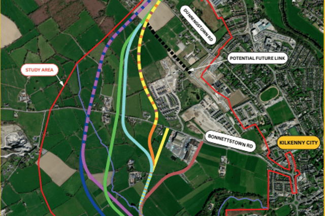 Seven potential routes are being considered for the proposed Loughmacask Sustainable Links Project in Kilkenny City