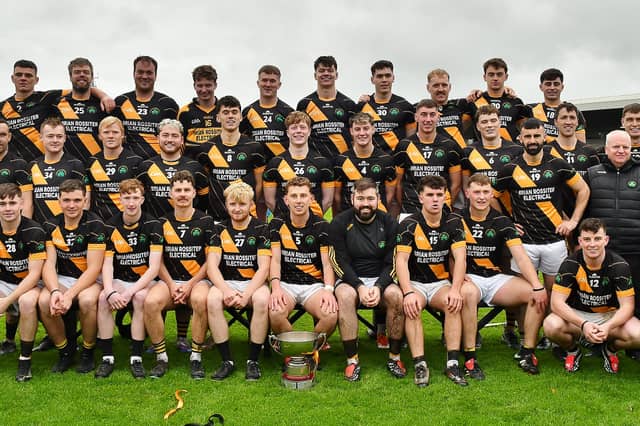The Conahy Shamrocks squad that won the Junior Hurling Championship on Saturday.