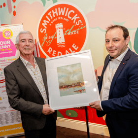 Ger Mullally, who was recognised for his many years of service as chairperson of Savour Kilkenny, pictured with Ian Brennan