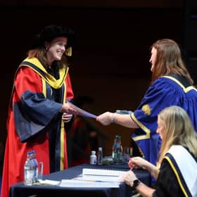 Helen McTighe, native of Mooncoin, Co Kilkenny graduated from Dublin City University with a Doctorate of Education 