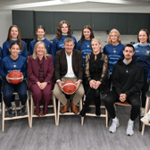 Campion Insurance has been announced as kit sponsor of Presentation Secondary School Kilkenny’s under-16 and under-19 basketball teams, who will compete at the World School Basketball Championships in Valencia, Spain, this November. Pictured at the announcement were (back row, from left:) Brid Bolger, Sally Power, Kate Skehan, Katie Holden, Aoibheann Walsh, Lucy Coomey and Sally Teehan (assistant coach). Front row: Kaitlyn Summers; Sandra Campion (principal, Presentation Secondary School Kilkenny), Jim Campion (CEO, Campion Insurance), Orla Skehan (Campion Insurance), Xabi Arriaga (Head Coach), Issy Brennan