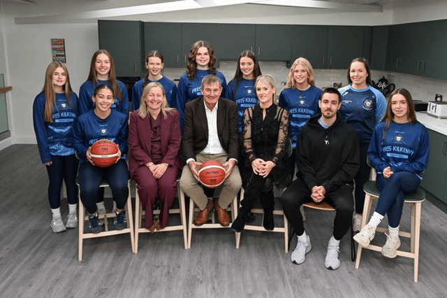 Campion Insurance has been announced as kit sponsor of Presentation Secondary School Kilkenny’s under-16 and under-19 basketball teams, who will compete at the World School Basketball Championships in Valencia, Spain, this November. Pictured at the announcement were (back row, from left:) Brid Bolger, Sally Power, Kate Skehan, Katie Holden, Aoibheann Walsh, Lucy Coomey and Sally Teehan (assistant coach). Front row: Kaitlyn Summers; Sandra Campion (principal, Presentation Secondary School Kilkenny), Jim Campion (CEO, Campion Insurance), Orla Skehan (Campion Insurance), Xabi Arriaga (Head Coach), Issy Brennan