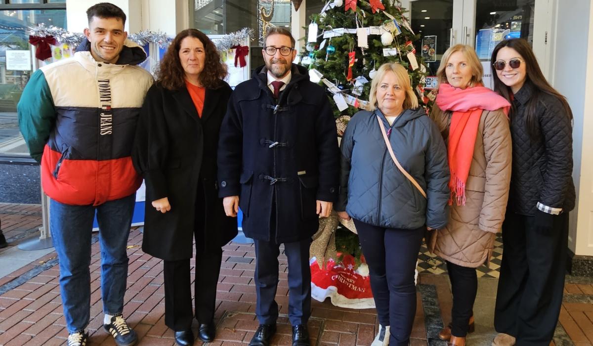 Kilkenny foster families unveil Messages of Hope Christmas tree at Market Cross Shopping Centre