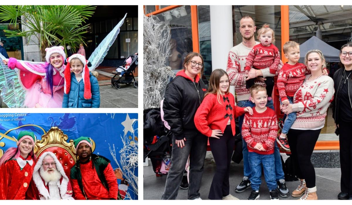 Pictures: Smiles and delight as Santa touches down at Market Cross in Kilkenny