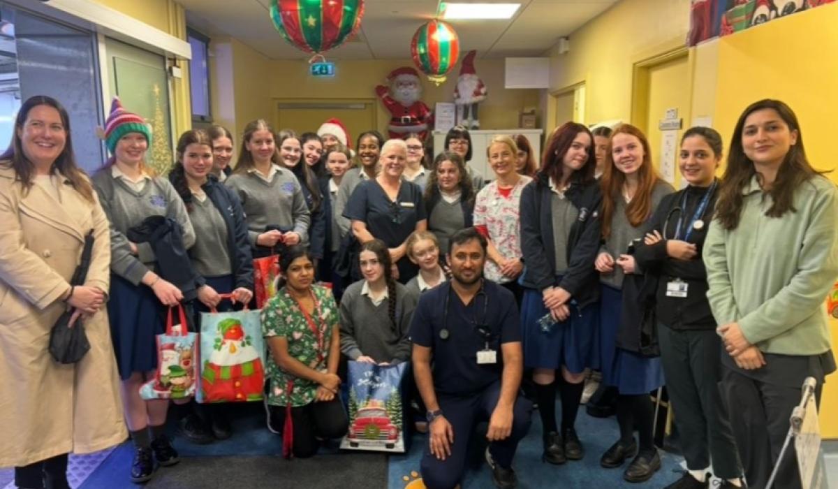 Kind-hearted students bring  Christmas toys to children in Kilkenny Hospital 