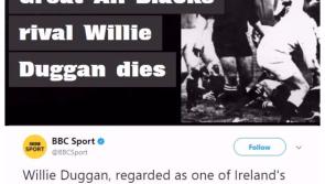All Blacks pay tribute to 'great rival' - Kilkenny's Willie Duggan